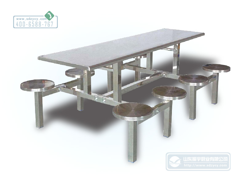 不锈钢圆凳餐桌